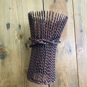 Iron Metal Candle Holder Wheat Bundle Western Farm Decor‎ Heavy Duty